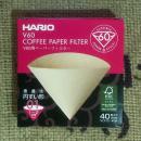 ハリオ・円錐形ペーパーフィルター01サイズ(40枚入り・未晒しタイプ)